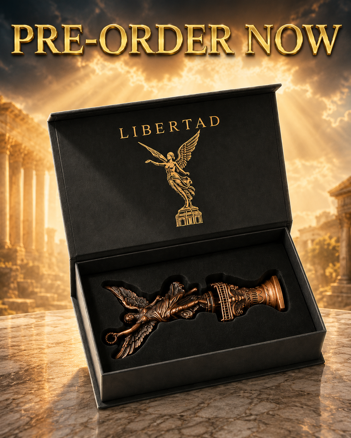 3D Standing Libertad Statue 3oz Copper — copper coin product photo