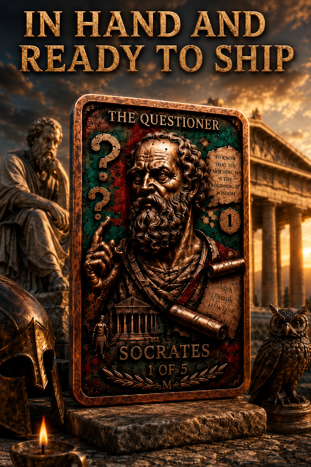 Socrates The Questioner 5oz Copper — coin product image